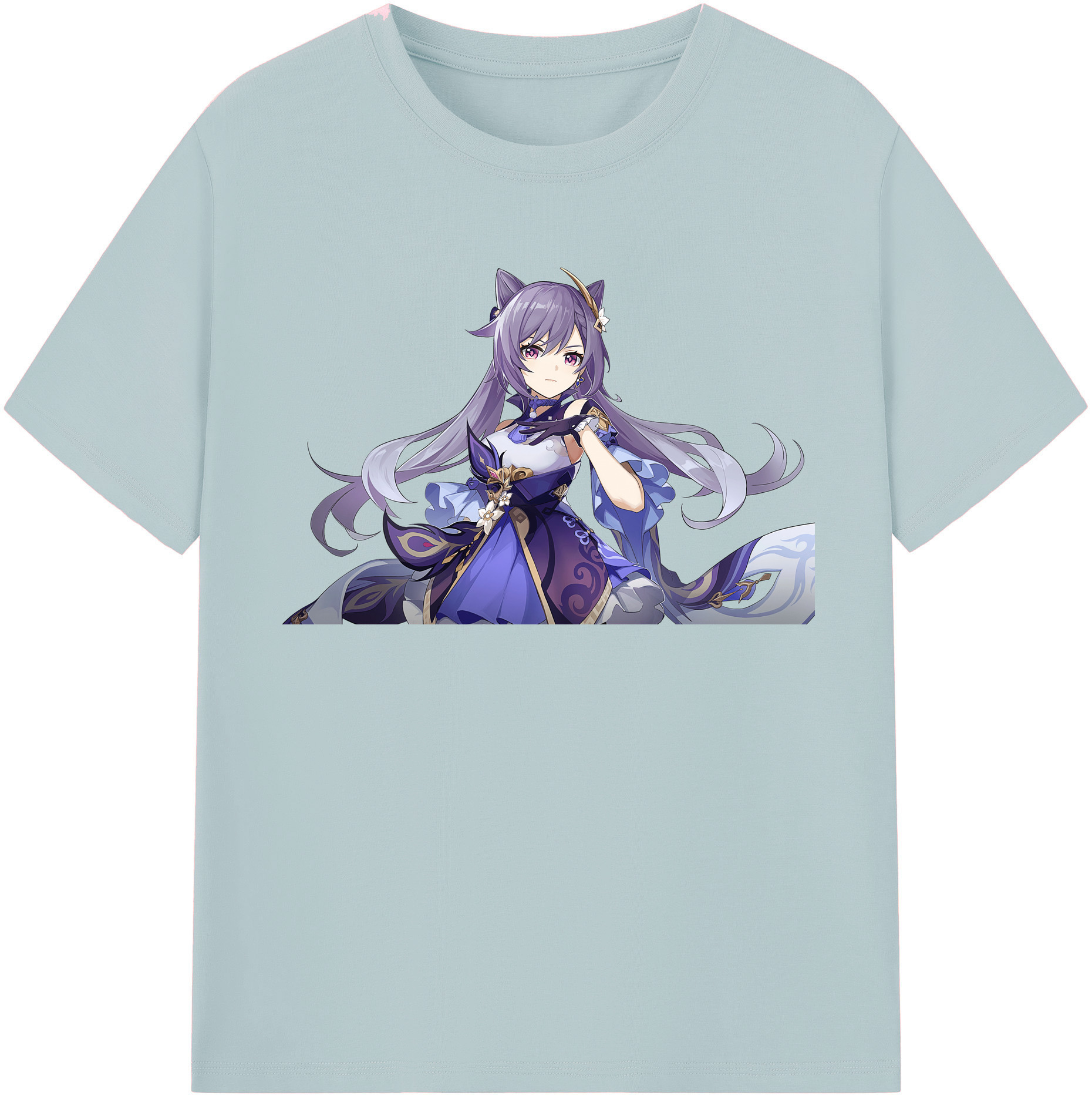 げんし神 刻晴 こくせい genshin Kokusei 綿100％半袖Tシャツ（フロントプリント）